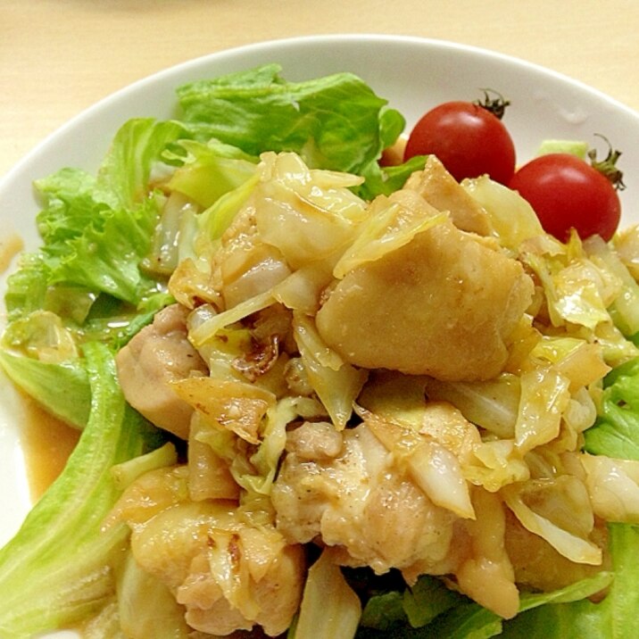 鶏モモ肉の味噌マヨ炒め☆キャベツたっぷり☆